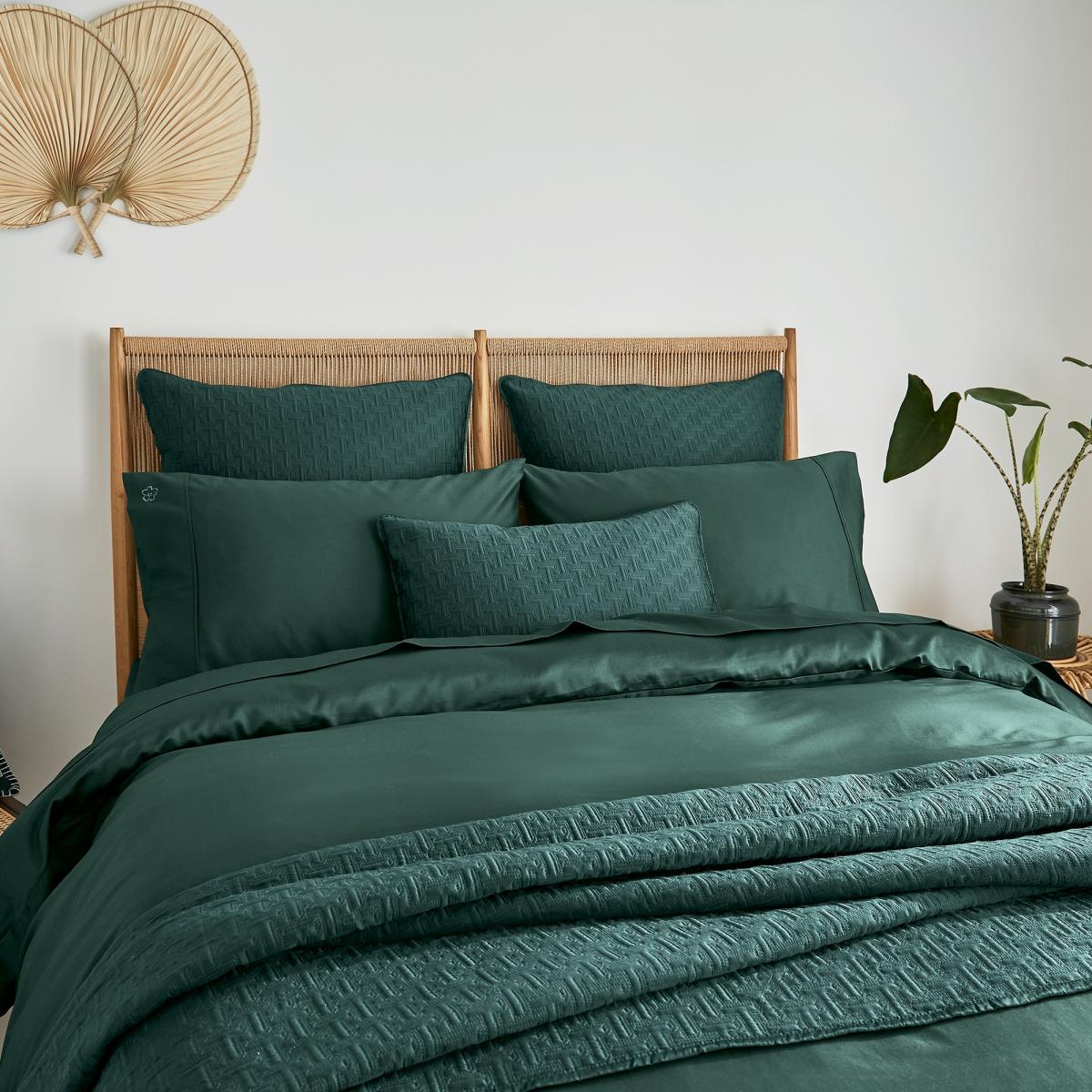 Plain Dye Cotton Bedding by Ted Baker in Forest Green – image 2