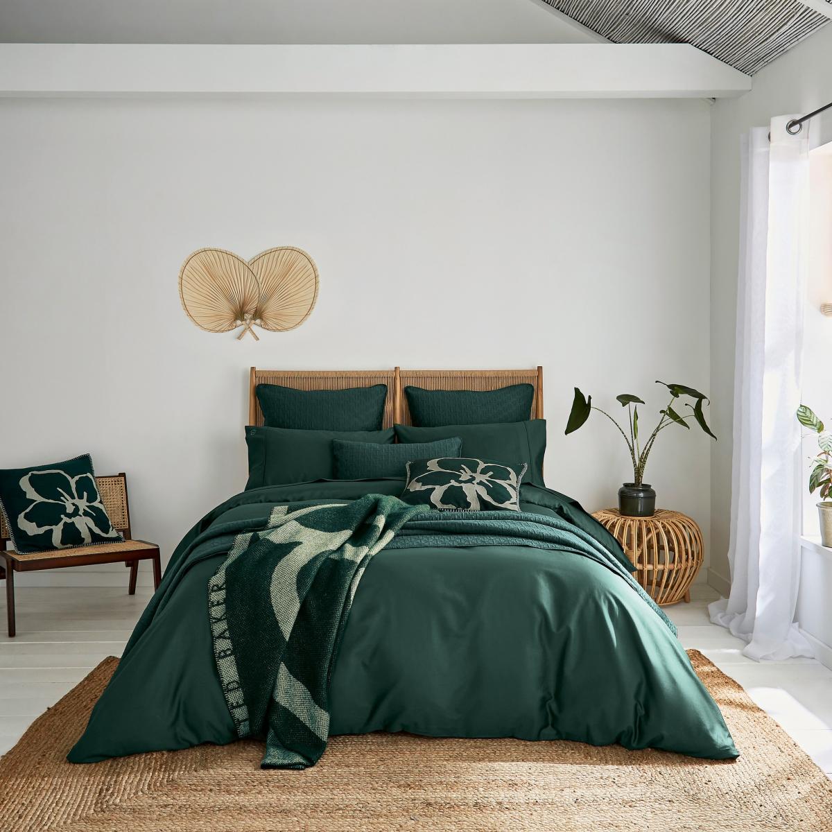 Plain Dye Cotton Bedding by Ted Baker in Forest Green – image 1