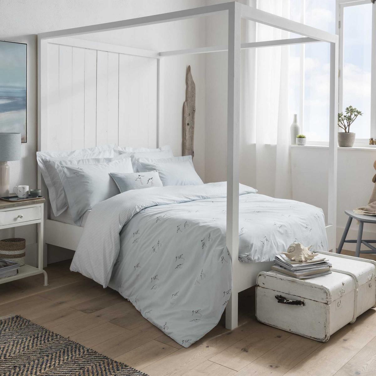 Coastal Birds Bedding and Pillowcase By Sophie Allport in Sea Blue – image 2