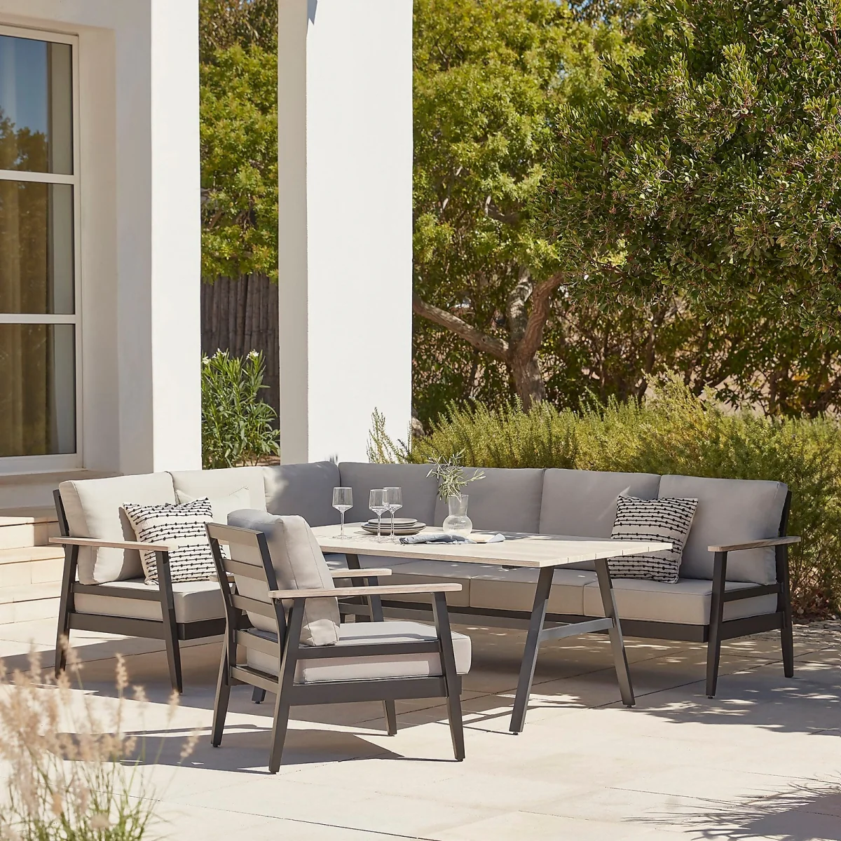 Amaya Garden Corner Sofa Set