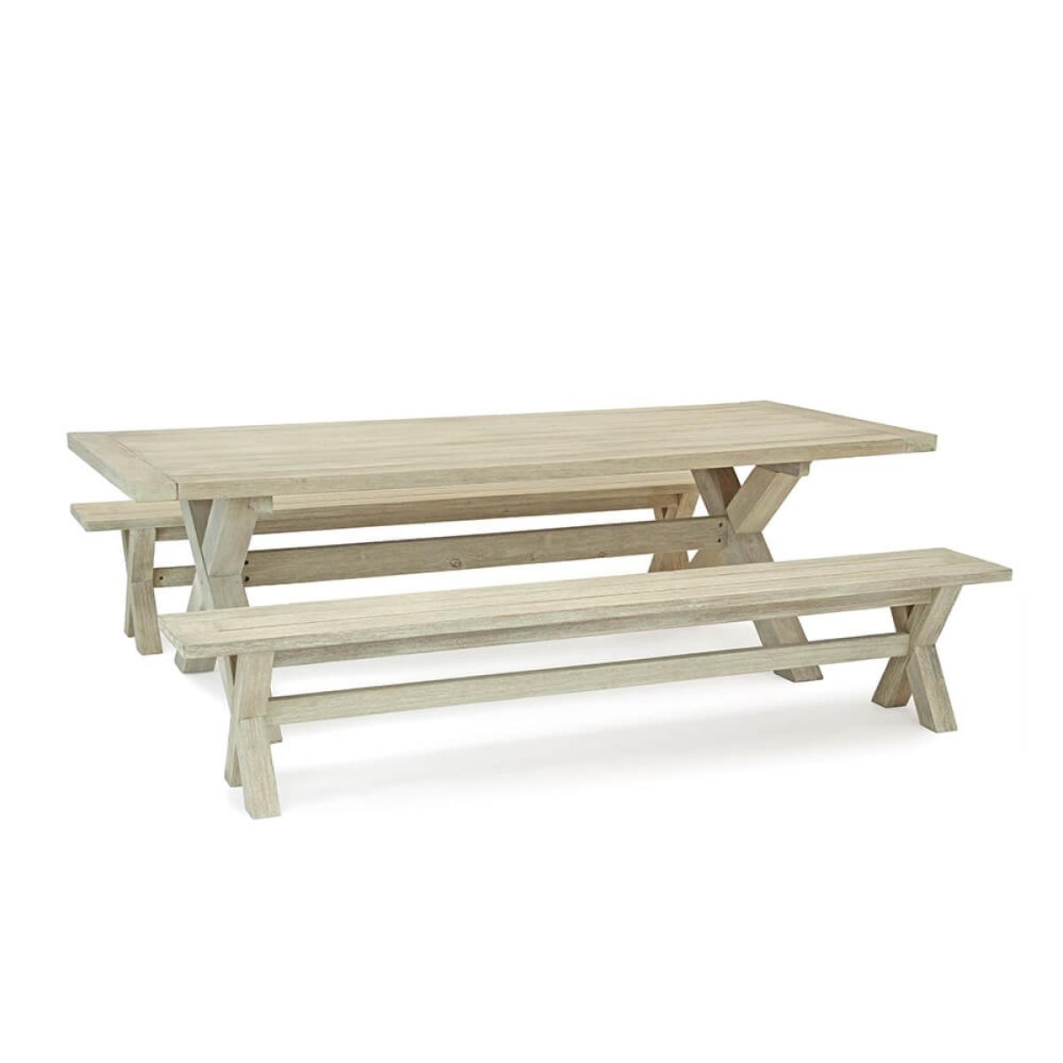 Kettler Cora Rectangle Dining Set With Two Cora Dining Benches - Acacia – image 2