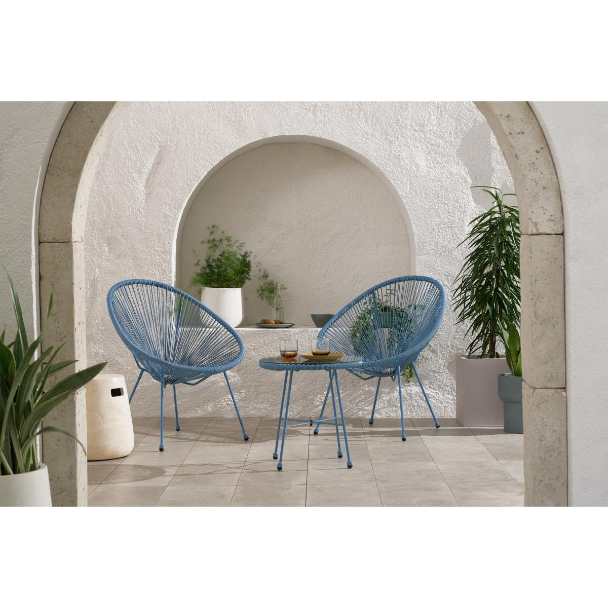 2 Seat Garden Aperitif Set, Blue – image 2