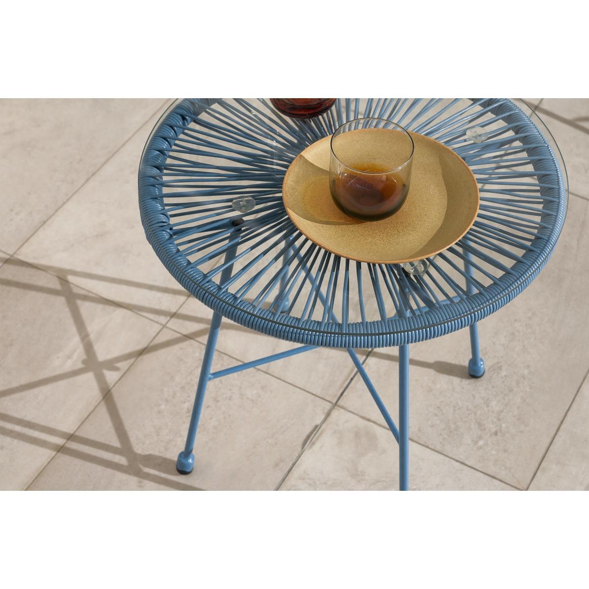 2 Seat Garden Aperitif Set, Blue – image 3