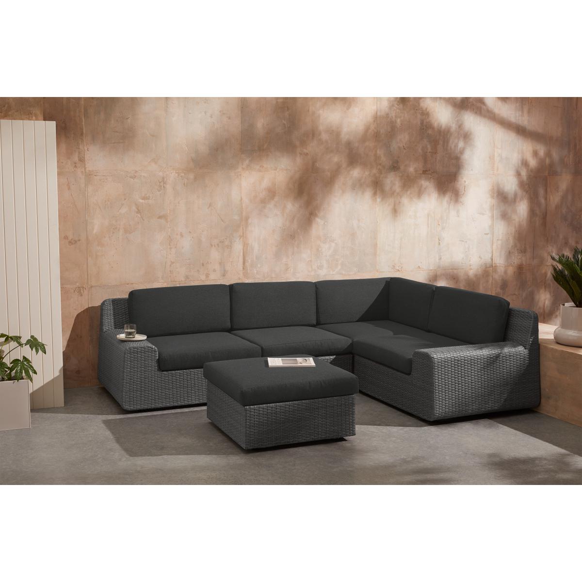 Cordon Garden Modular Ottoman, Dark Grey – image 4