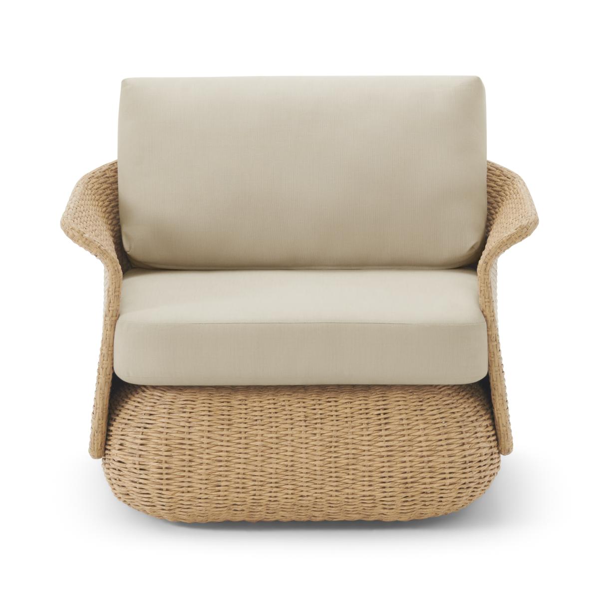 Fonda Garden Armchair, Natural Polyweave & Ecru – image 2