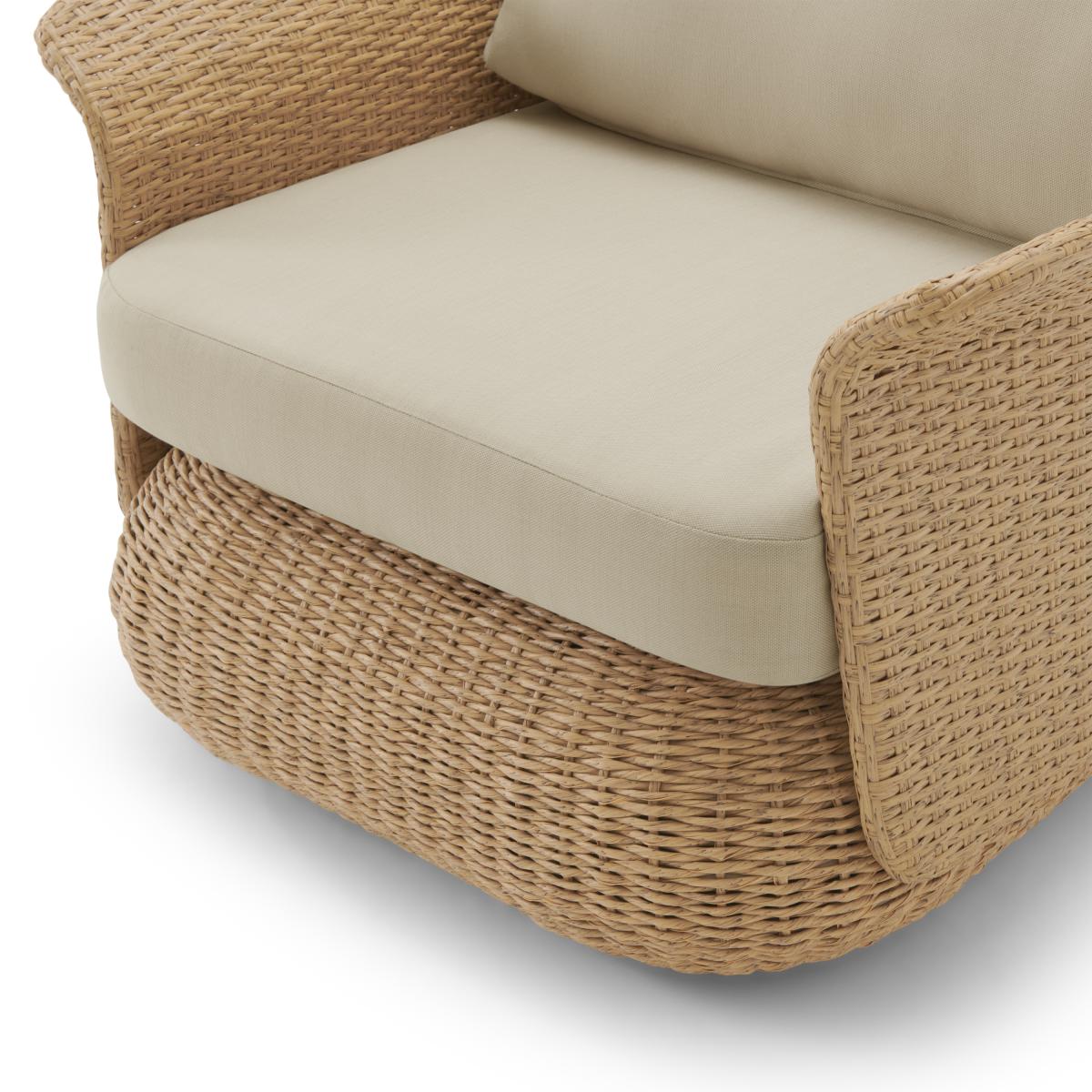 Fonda Garden Armchair, Natural Polyweave & Ecru – image 12
