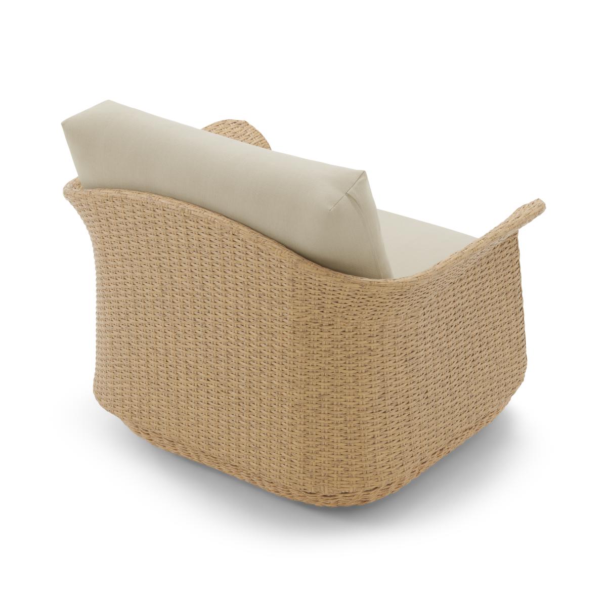 Fonda Garden Armchair, Natural Polyweave & Ecru – image 13