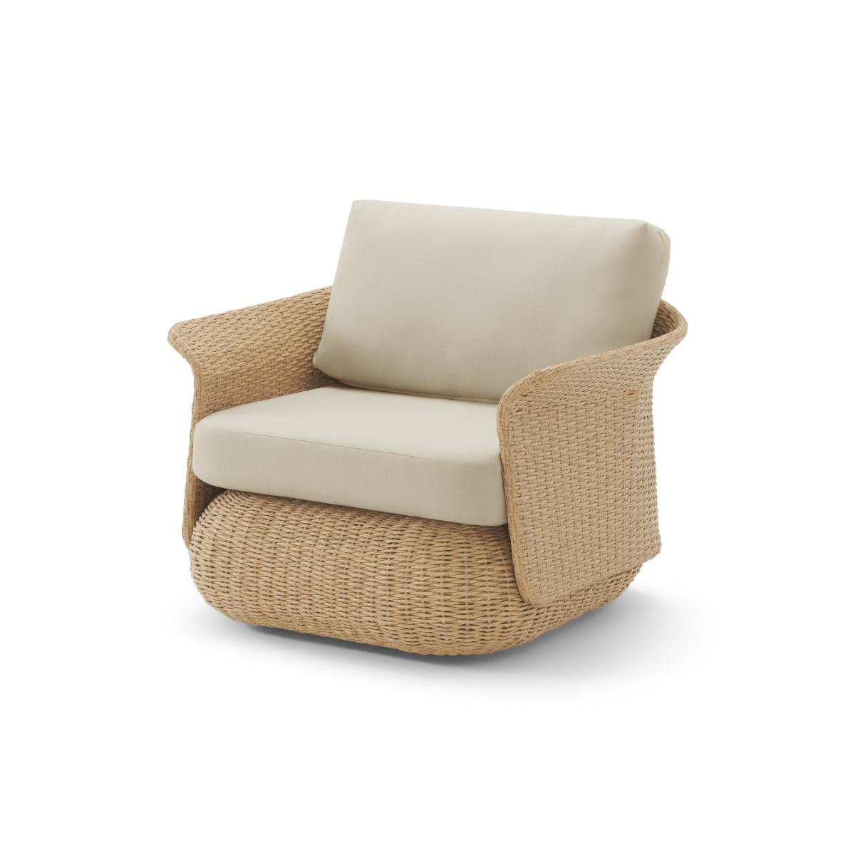 Fonda Garden Armchair, Natural Polyweave & Ecru – image 3