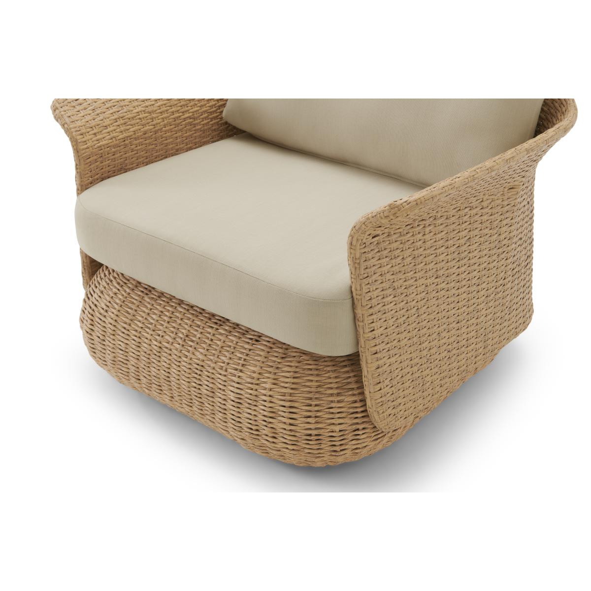 Fonda Garden Armchair, Natural Polyweave & Ecru – image 6