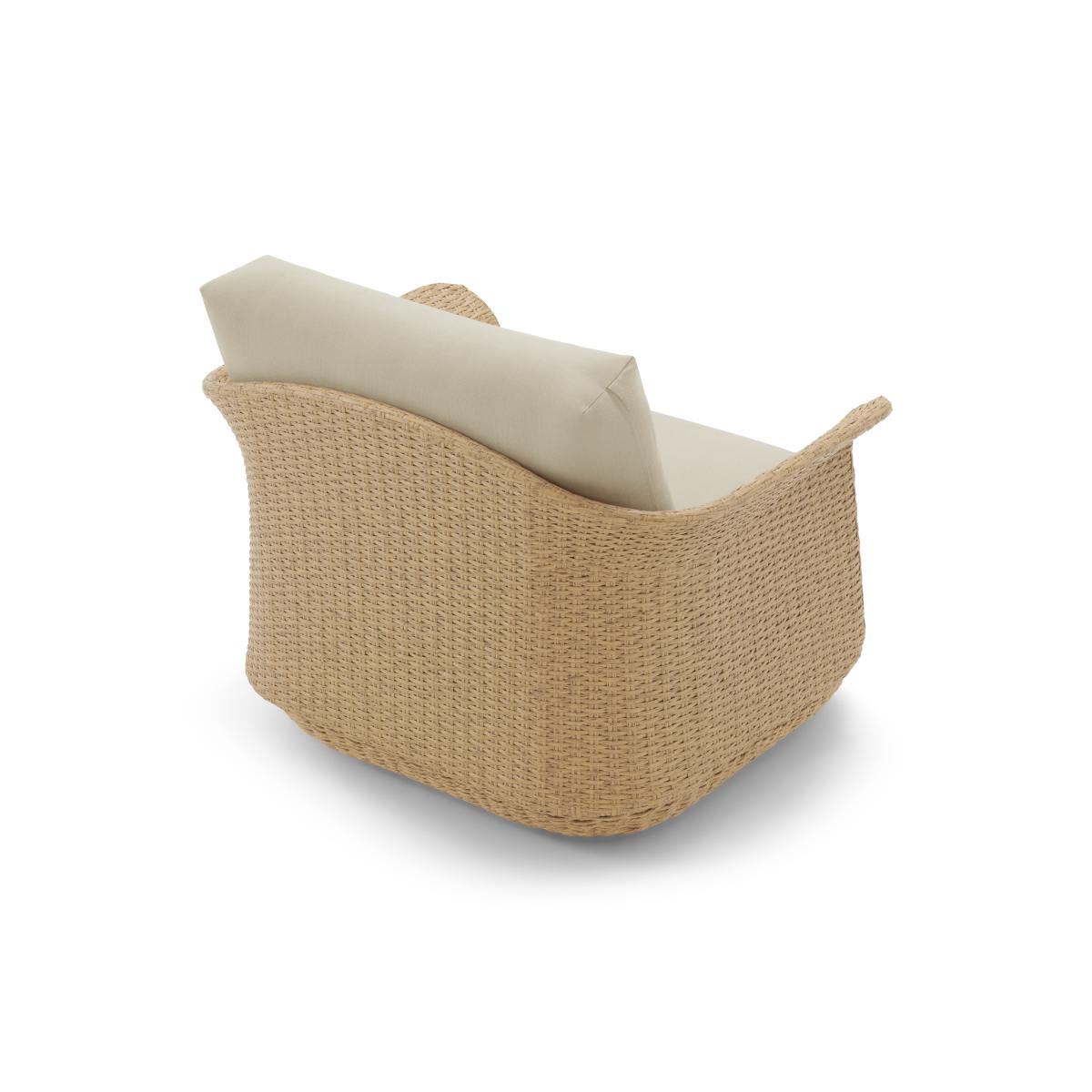 Fonda Garden Armchair, Natural Polyweave & Ecru – image 7