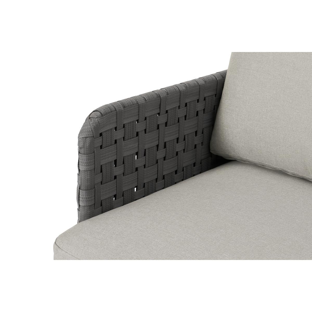 Kolbe Garden 2 Seater Sofa, Grey & Acacia Weave – image 7