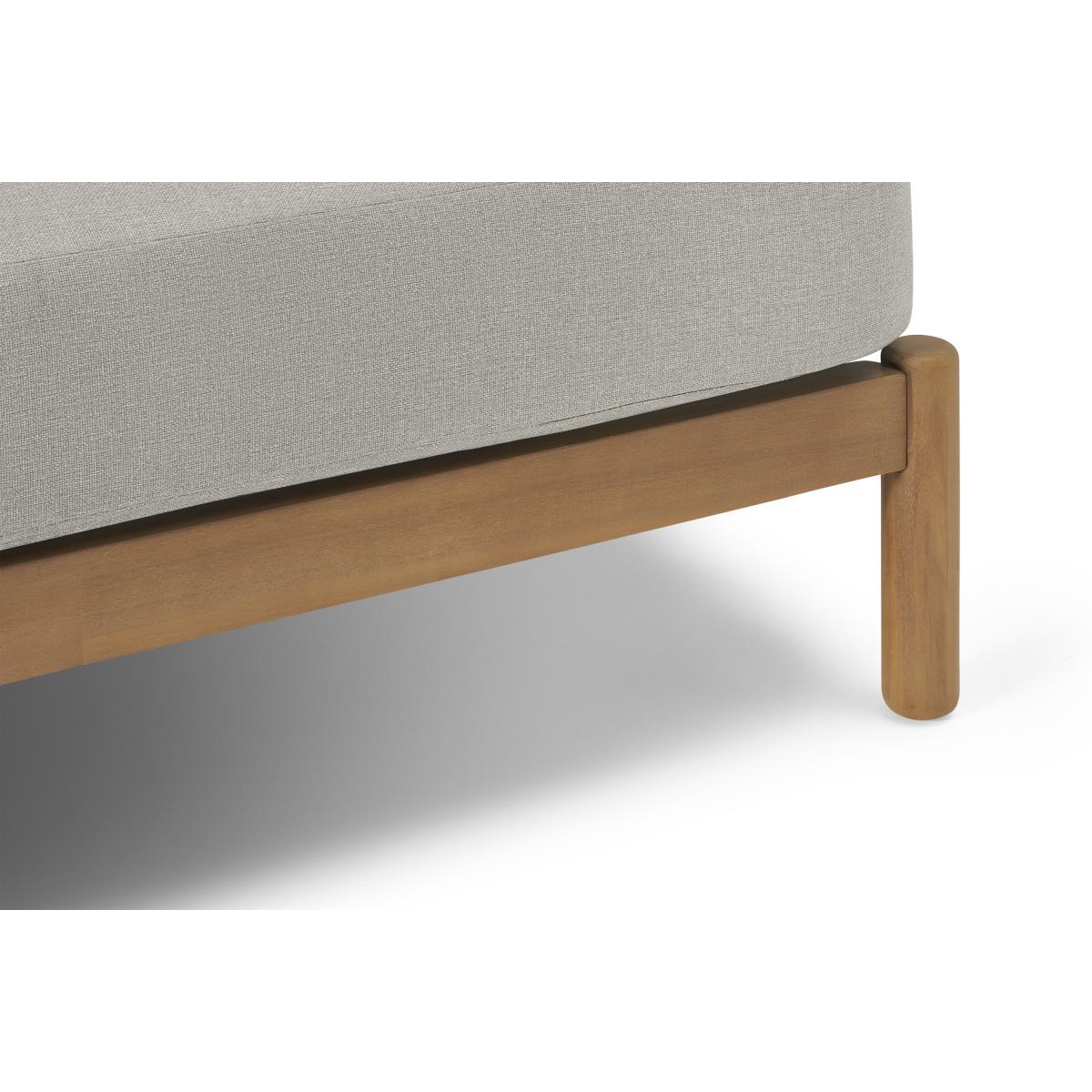 Kolbe Garden 2 Seater Sofa, Grey & Acacia Weave – image 8