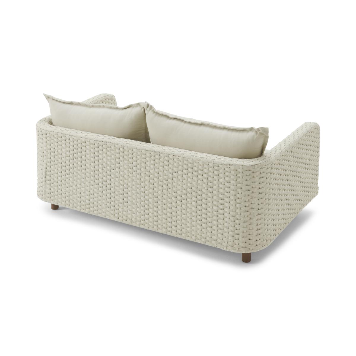 Nayan 2 Seater Woven Garden Sofa, Natural White – image 13