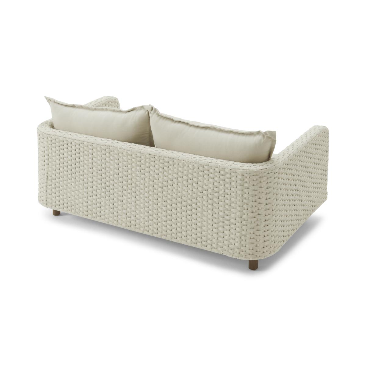 Nayan 2 Seater Woven Garden Sofa, Natural White – image 7