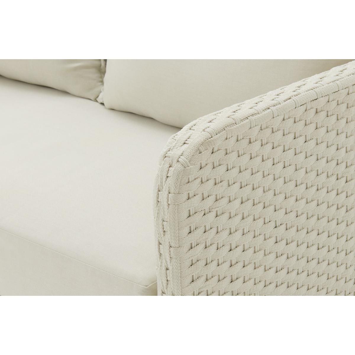 Nayan 2 Seater Woven Garden Sofa, Natural White – image 8