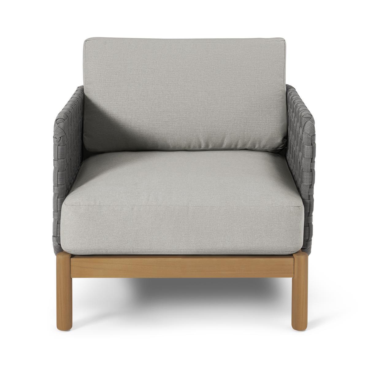 Kolbe Garden Armchair, Grey & Acacia – image 2