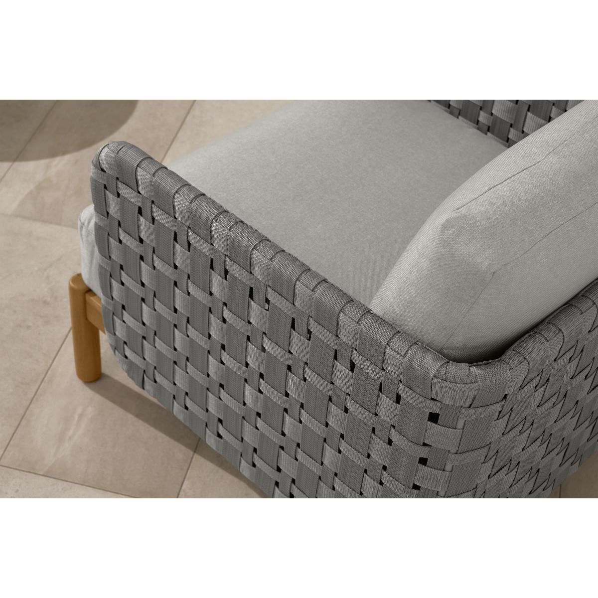 Kolbe Garden Armchair, Grey & Acacia – image 5