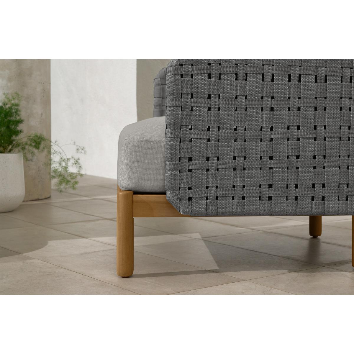 Kolbe Garden Armchair, Grey & Acacia – image 6