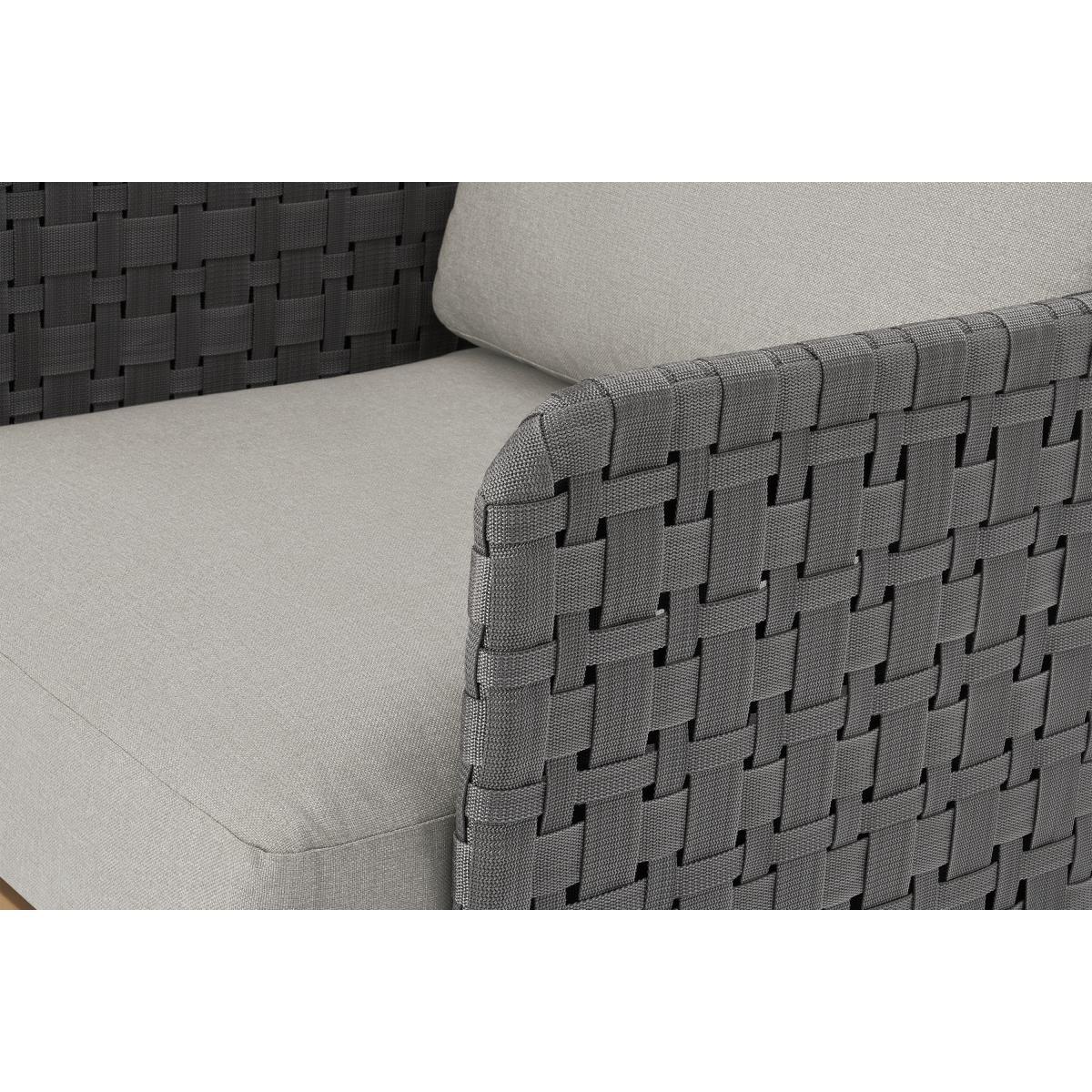 Kolbe Garden Armchair, Grey & Acacia – image 8