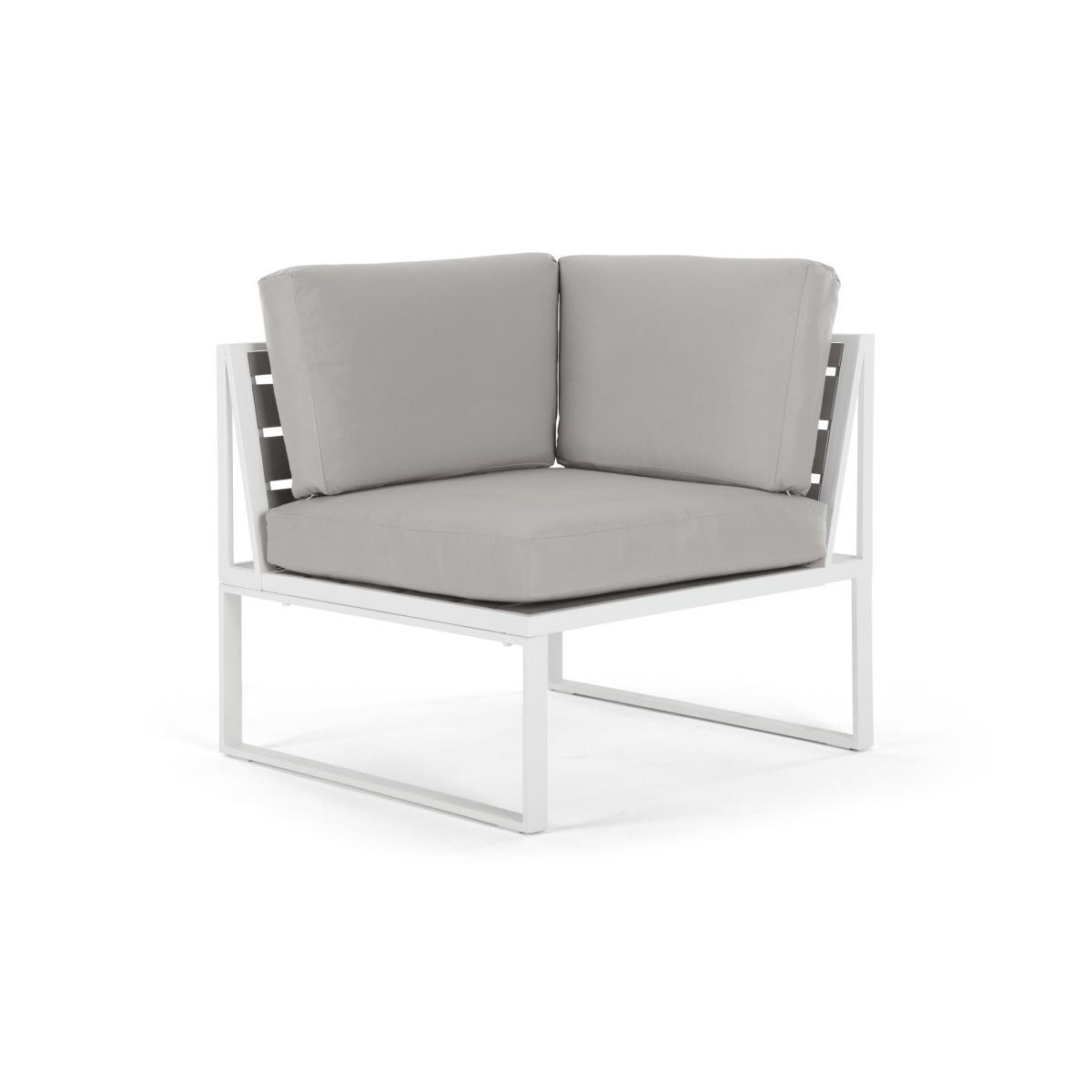 Catania Garden Modular Corner Unit, White and Polywood – image 2