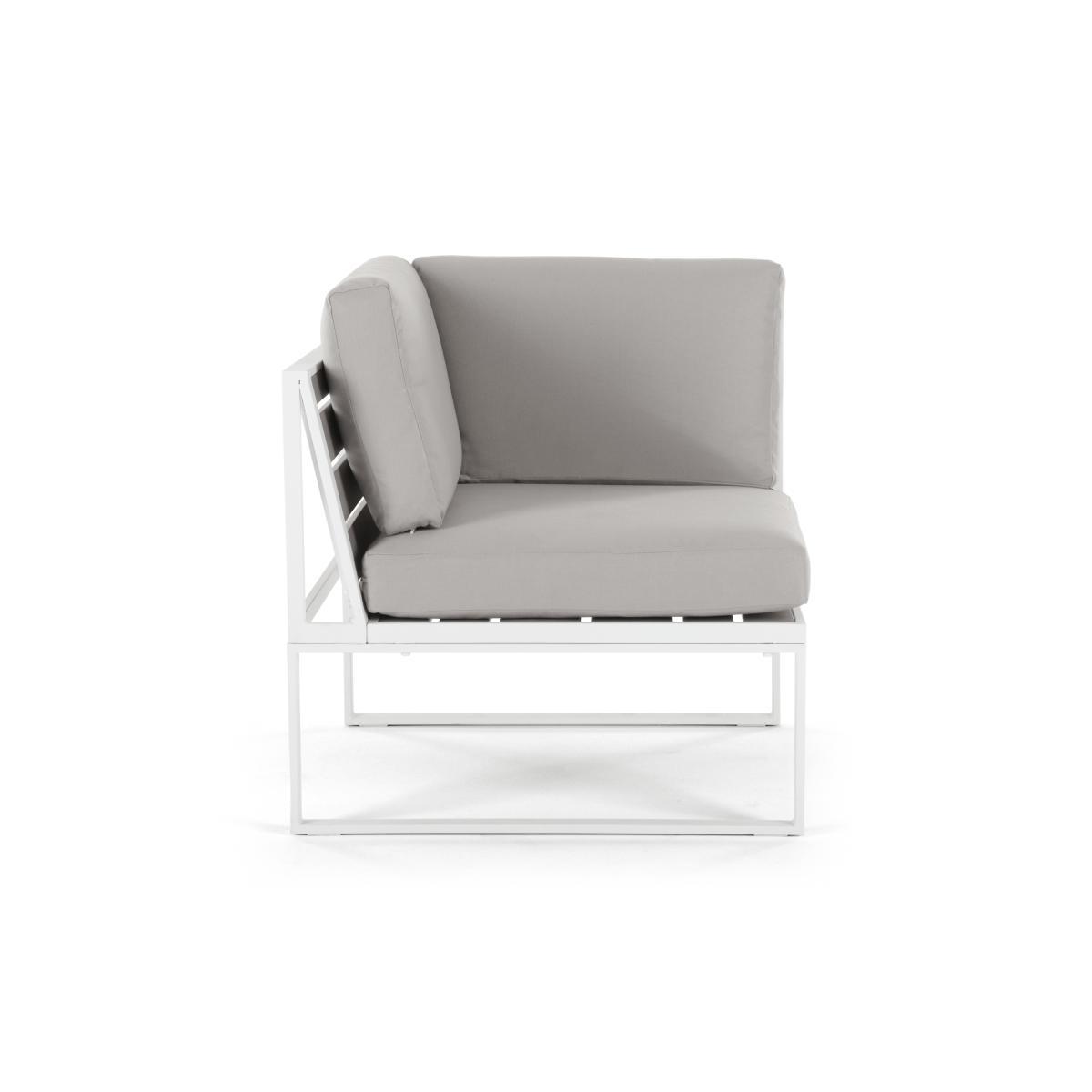 Catania Garden Modular Corner Unit, White and Polywood – image 5