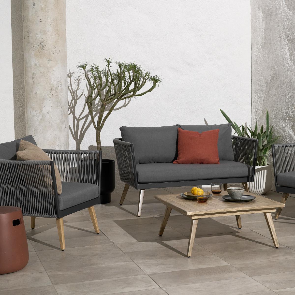 Garden Lounge Set, Grey – image 2