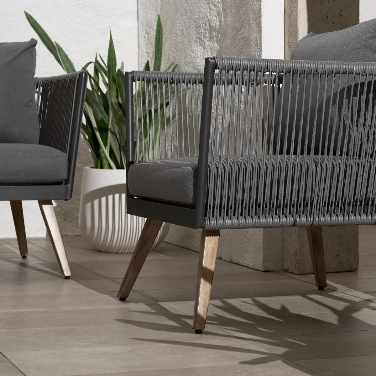 Garden Lounge Set, Grey – image 4