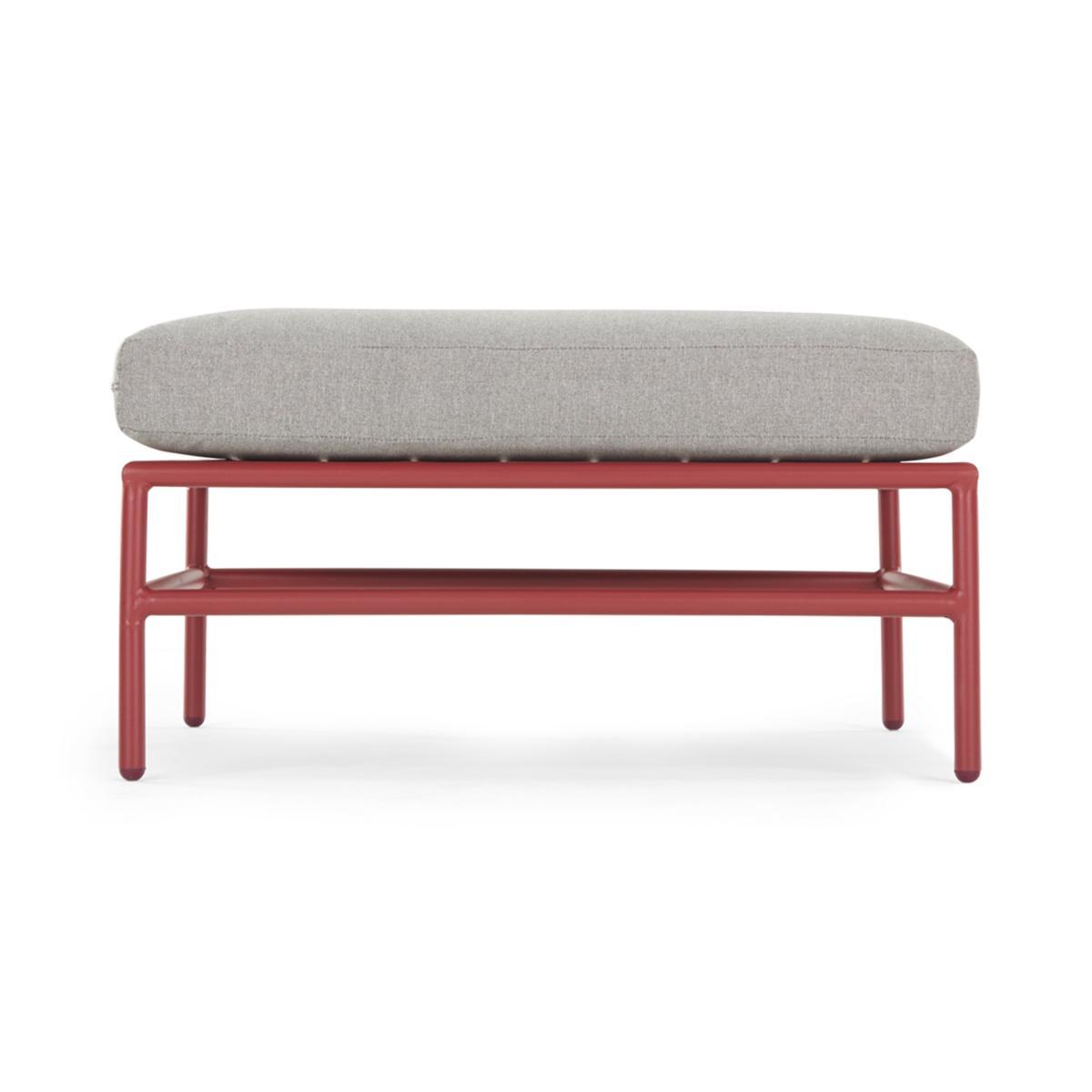 Kian Modular Ottoman, Rust Red and Grey – image 2
