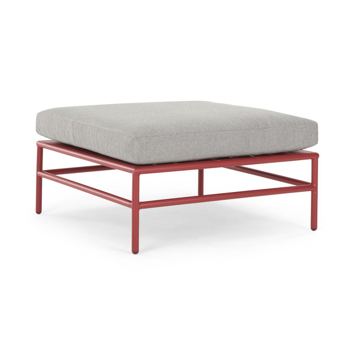 Kian Modular Ottoman, Rust Red and Grey – image 3