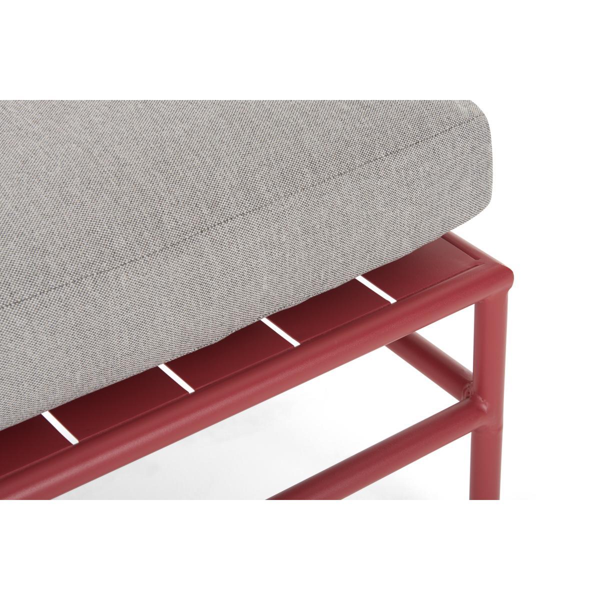 Kian Modular Ottoman, Rust Red and Grey – image 6