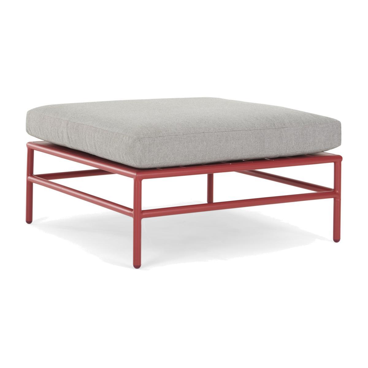 Kian Modular Ottoman, Rust Red and Grey – image 1
