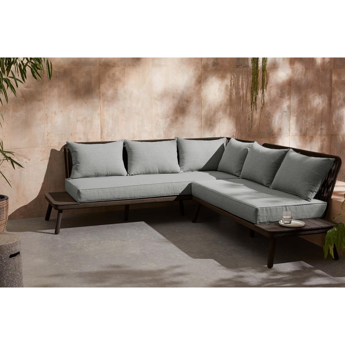 Alif Garden Corner Lounge set, Concrete, Grey and Grey Eucalyptus – image 3