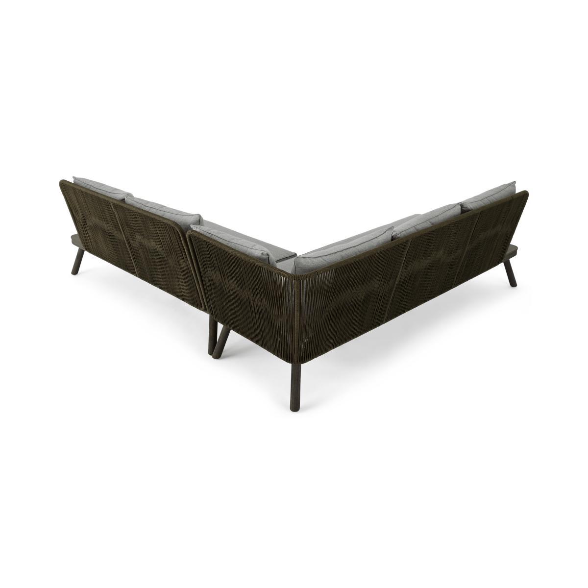 Alif Garden Corner Lounge set, Concrete, Grey and Grey Eucalyptus – image 5