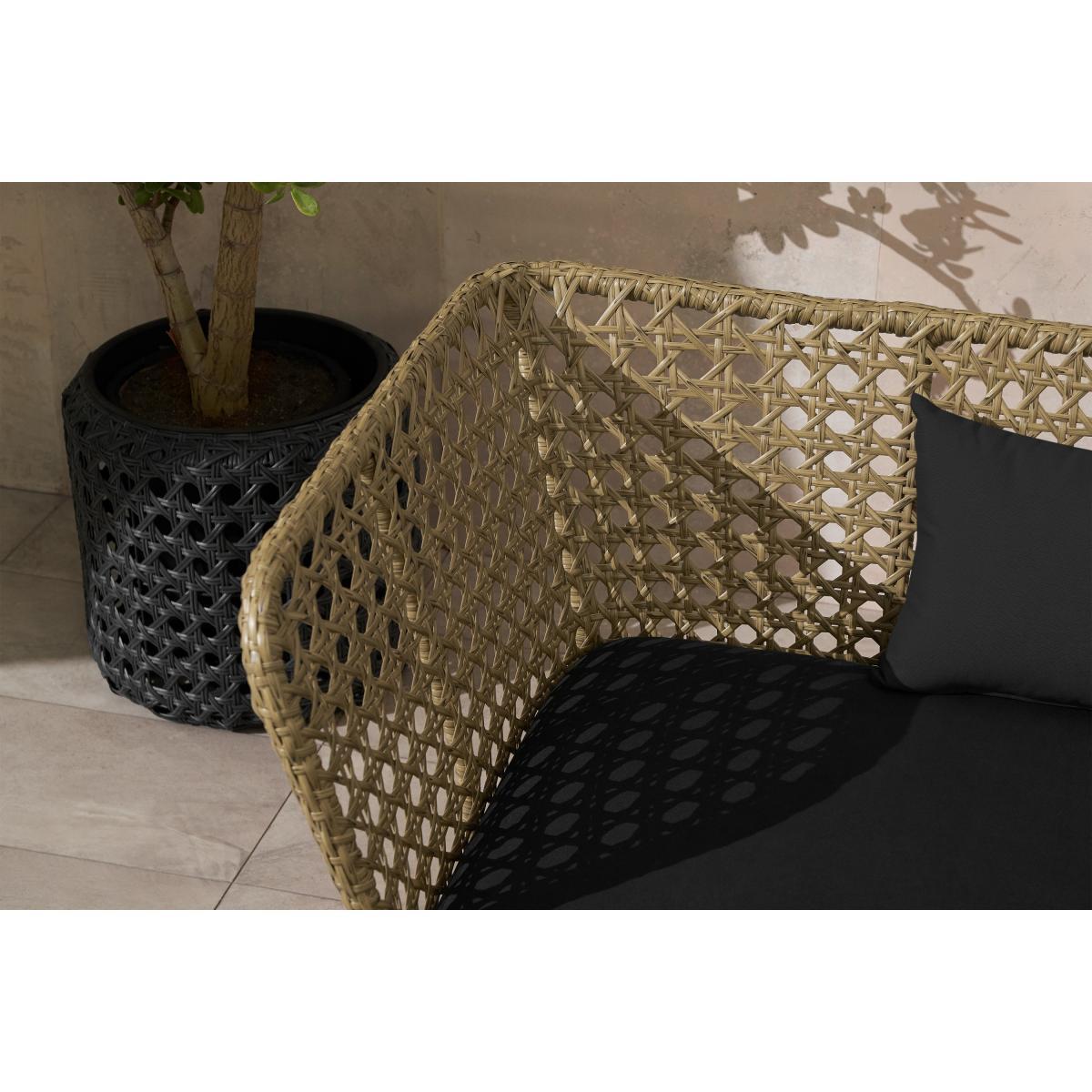 Balawa Garden 3 Seater Sofa, Natural & Grey – image 5
