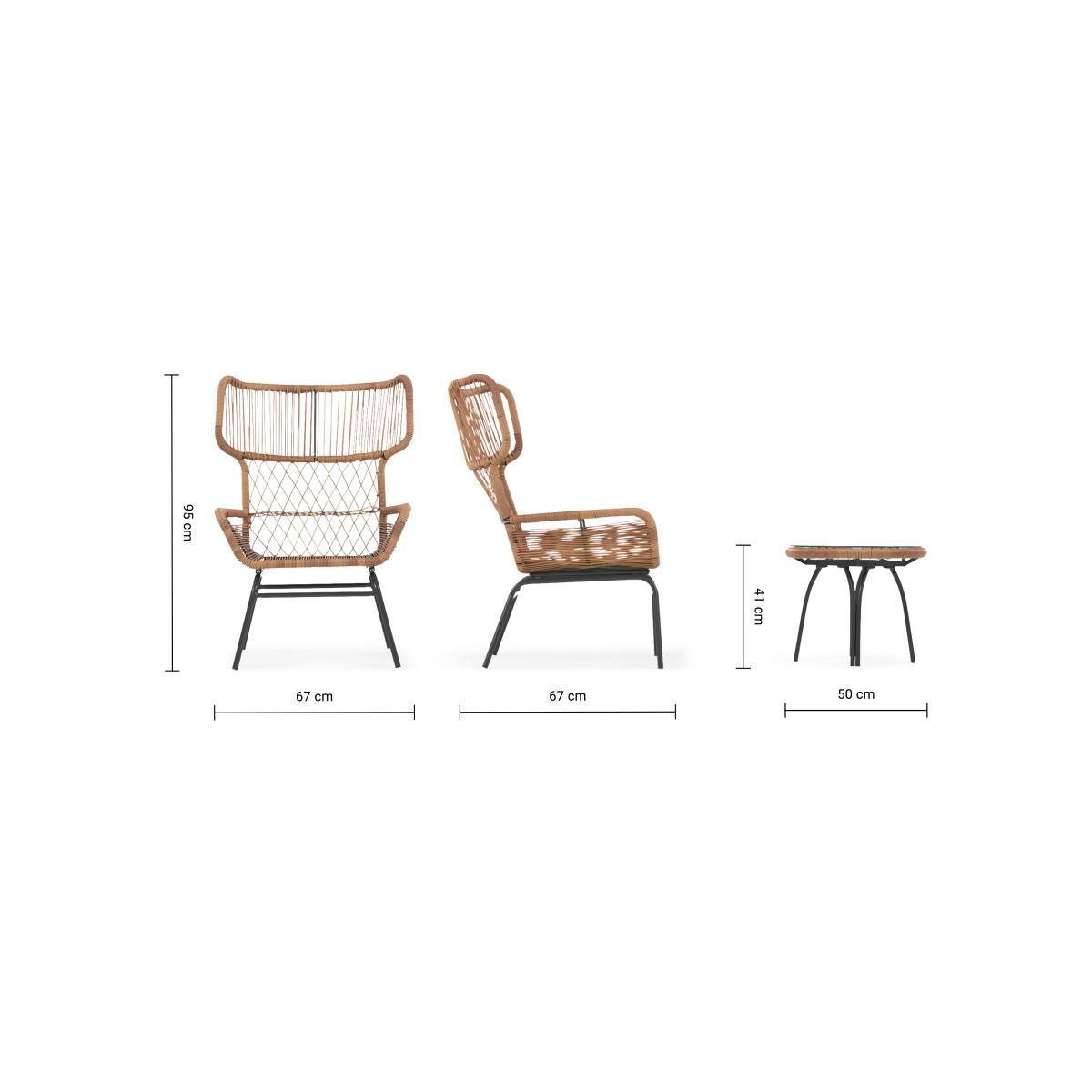 Lyra Garden Lounge Set, Charcoal Grey – image 10