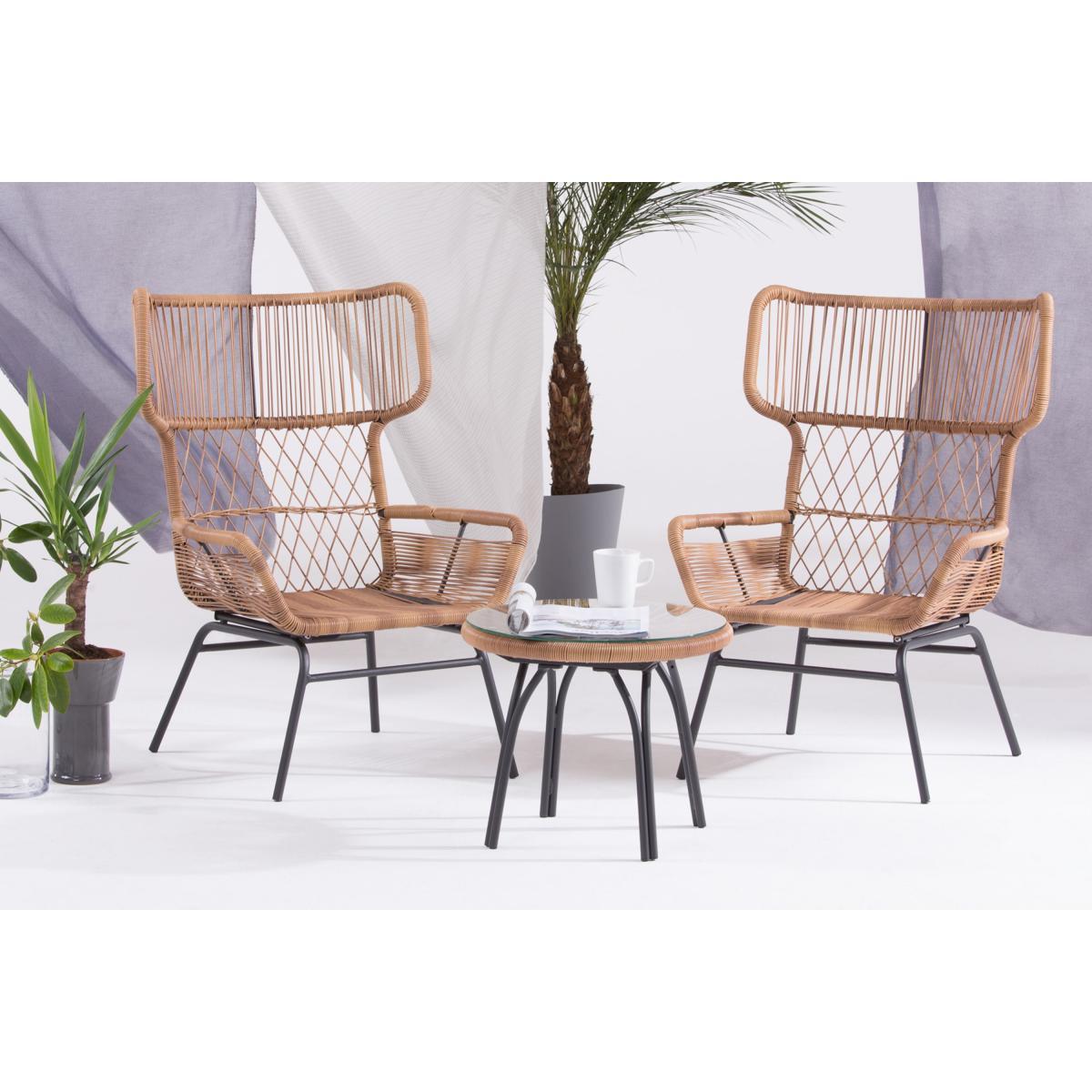 Lyra Garden Lounge Set, Charcoal Grey – image 1