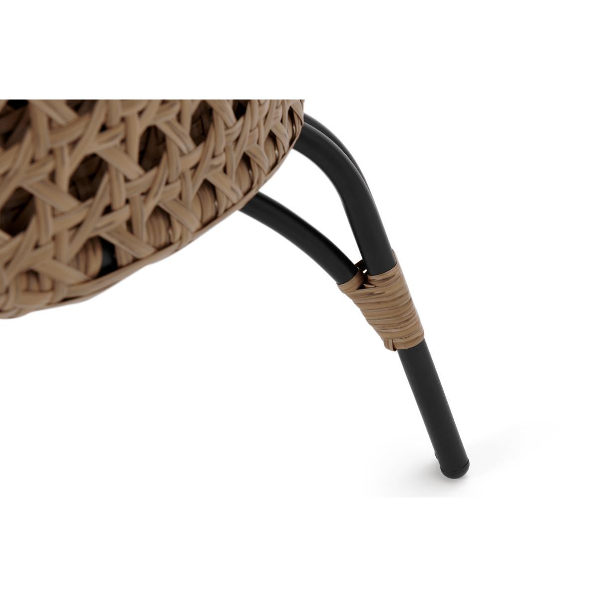 Swara Garden High back lounge Chair, Natural Polyrattan and Black – image 7