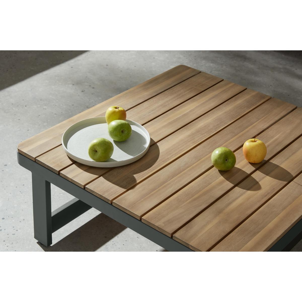 Topa Garden Corner Lounge Set, Acacia Wood and Grey – image 4