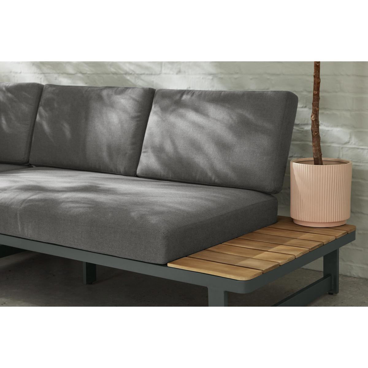 Topa Garden Corner Lounge Set, Acacia Wood and Grey – image 7
