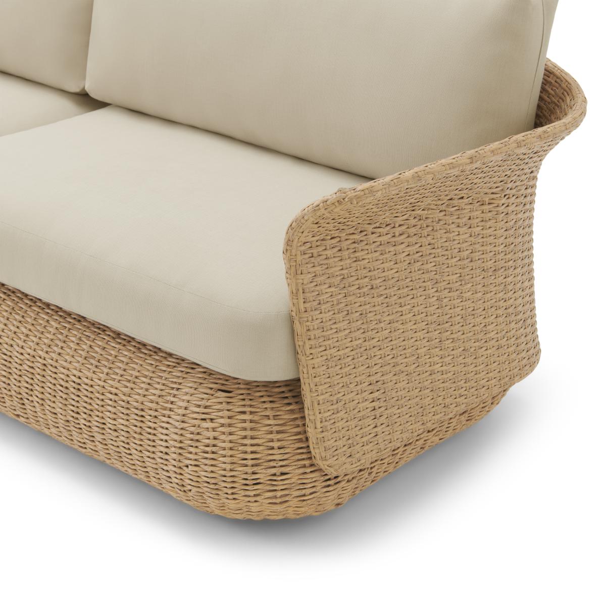Fonda 3 Seater Garden Sofa, Natural Polyweave & Ecru – image 12