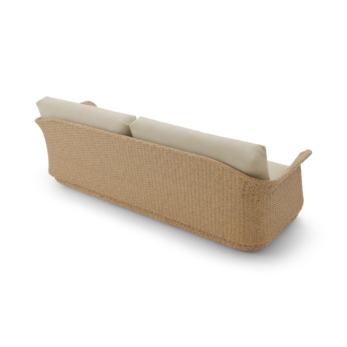 Fonda 3 Seater Garden Sofa, Natural Polyweave & Ecru – image 13