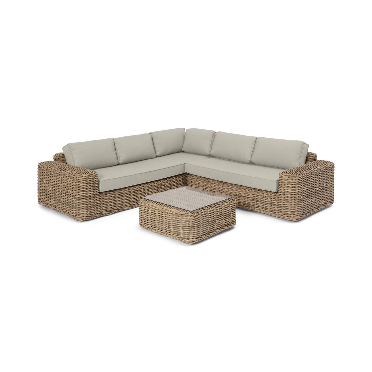 Meera Garden Corner Set, Natural & Cream Polyweave – image 2