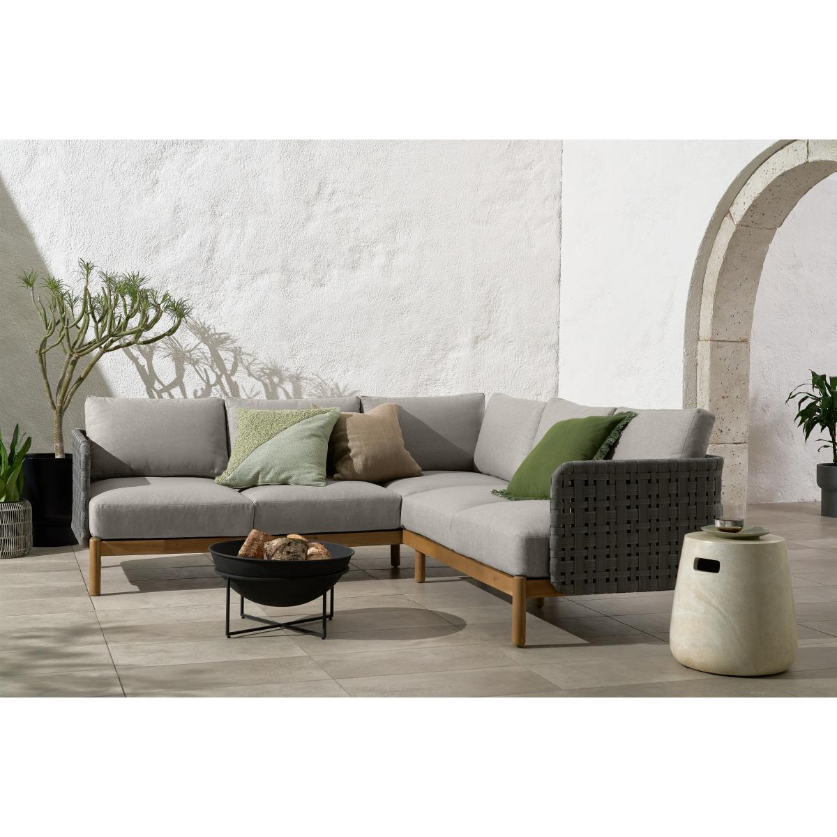Kolbe Garden Corner Lounge Set, Grey & Acacia – image 3