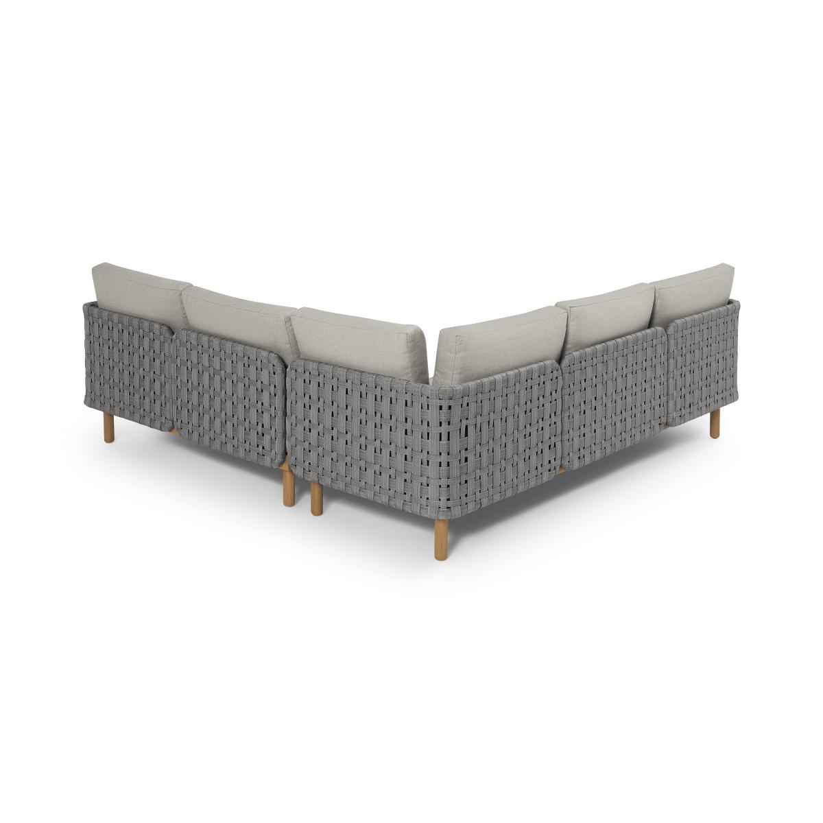 Kolbe Garden Corner Lounge Set, Grey & Acacia – image 5