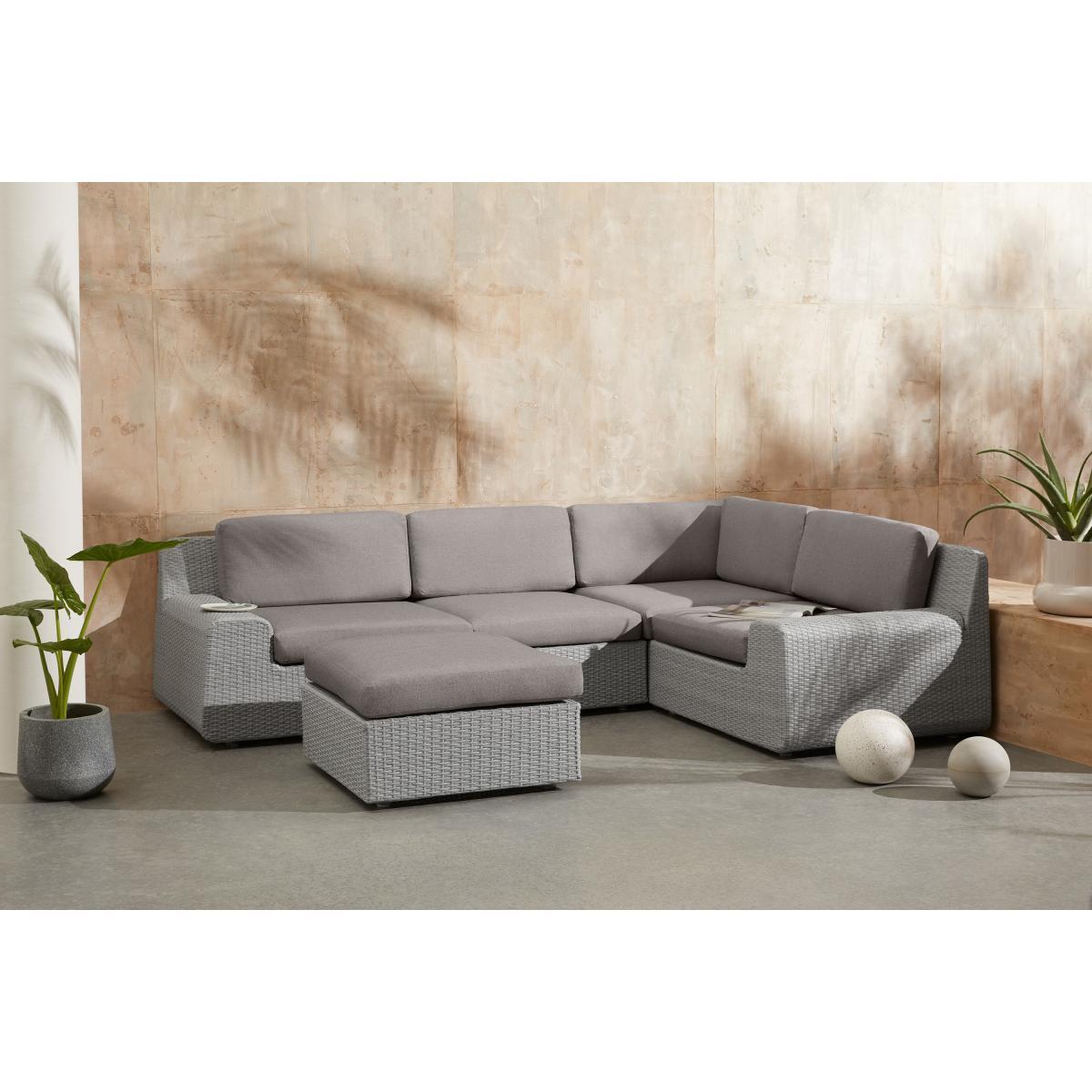 Cordon Garden Modular Ottoman, Grey – image 4