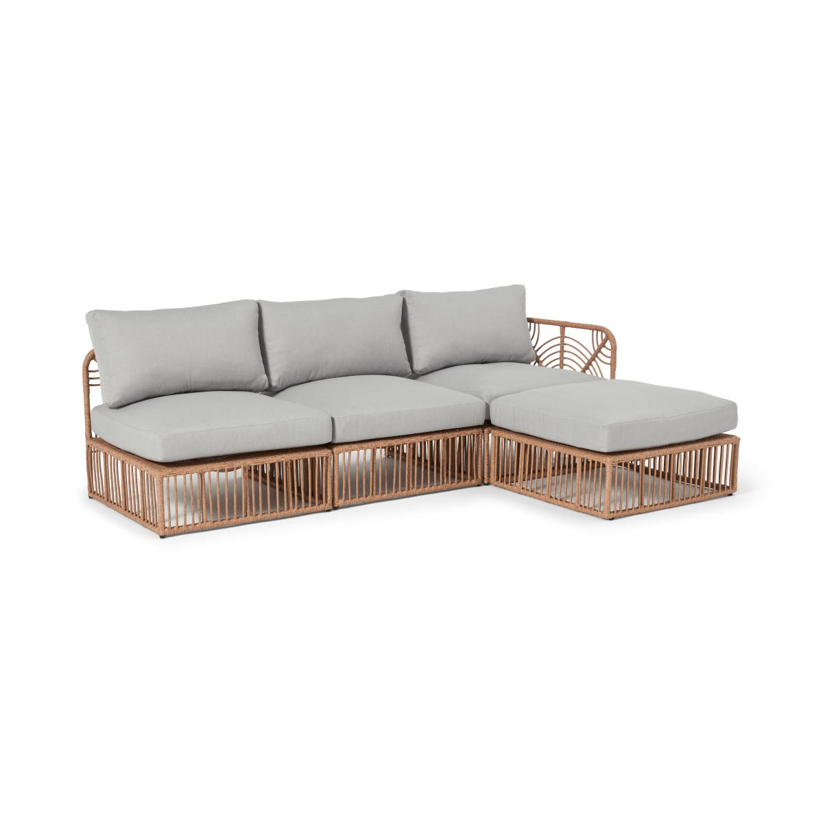 Nairi Garden Corner Modular Sofa, Light Grey – image 2