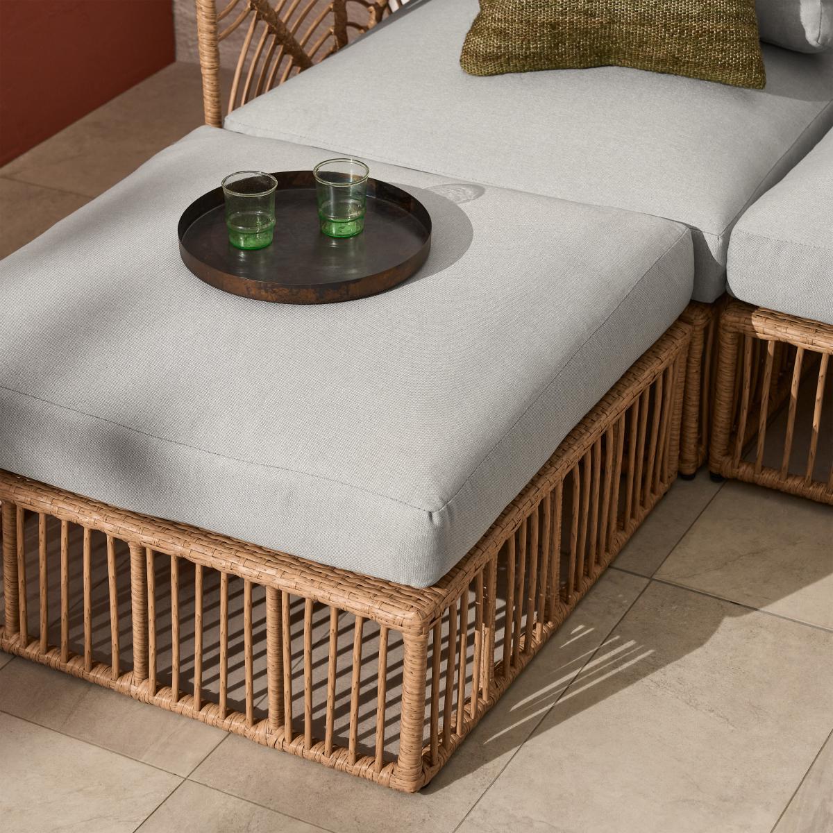 Nairi Garden Corner Modular Sofa, Light Grey – image 11