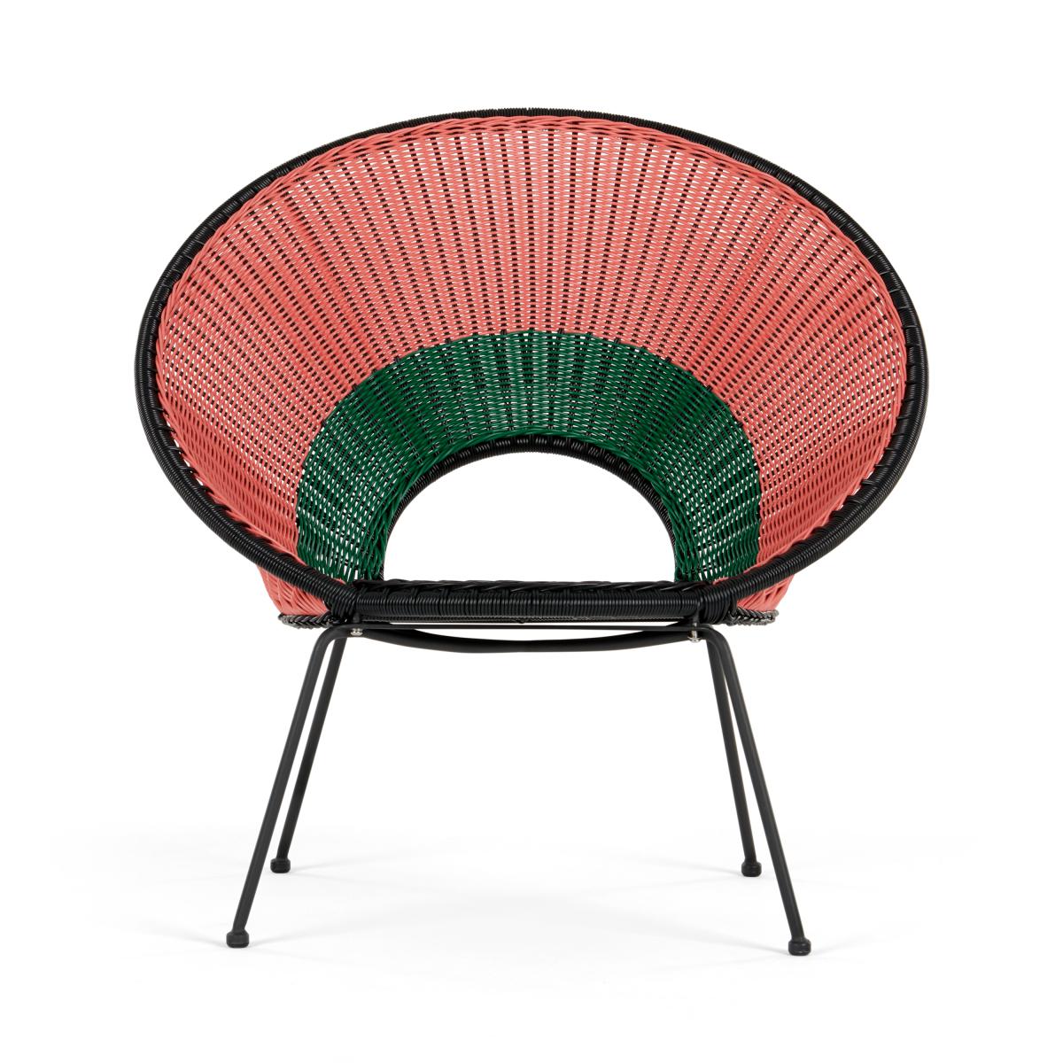 Yuri Garden Lounge Chair, Multi Woven Pink – image 2