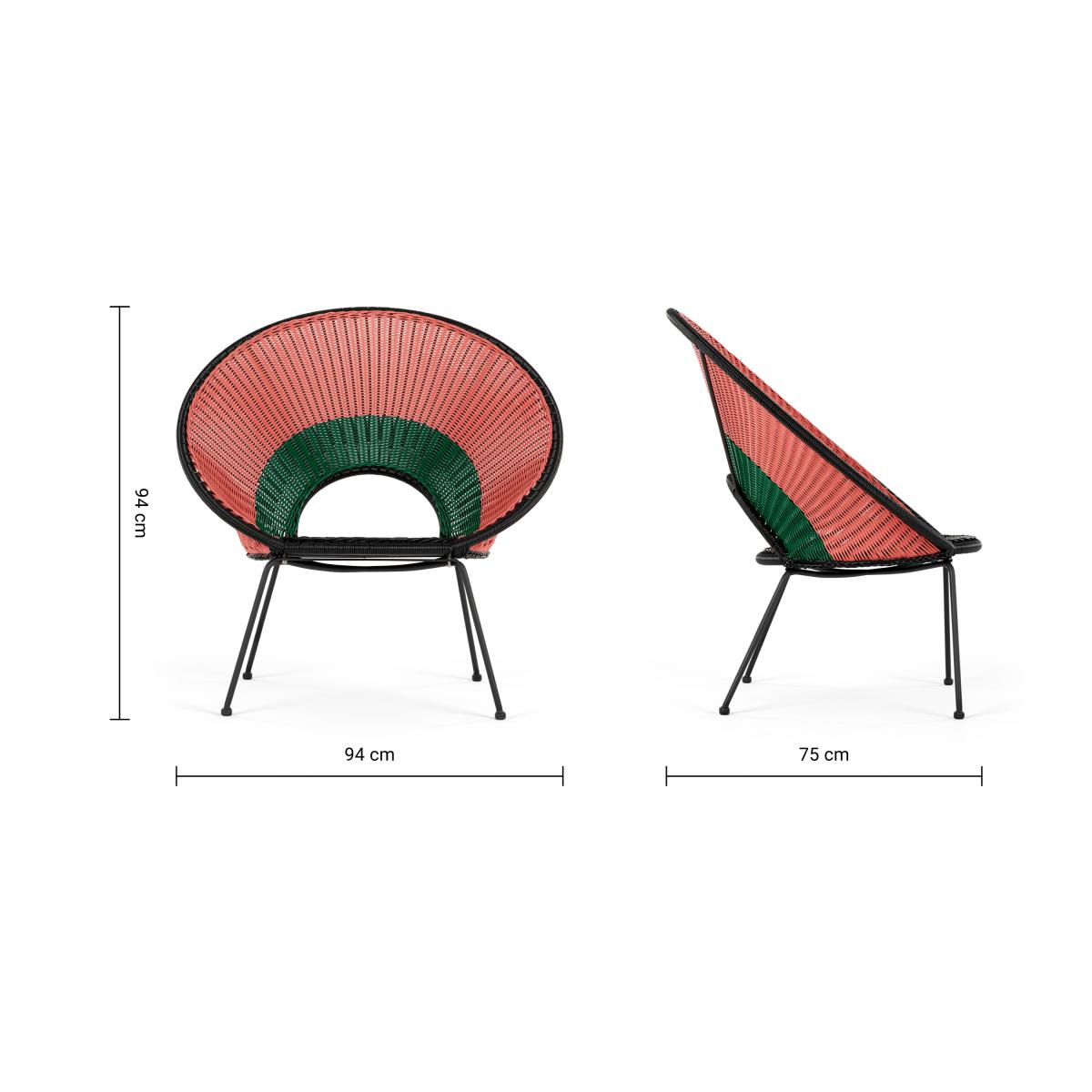 Yuri Garden Lounge Chair, Multi Woven Pink – image 9