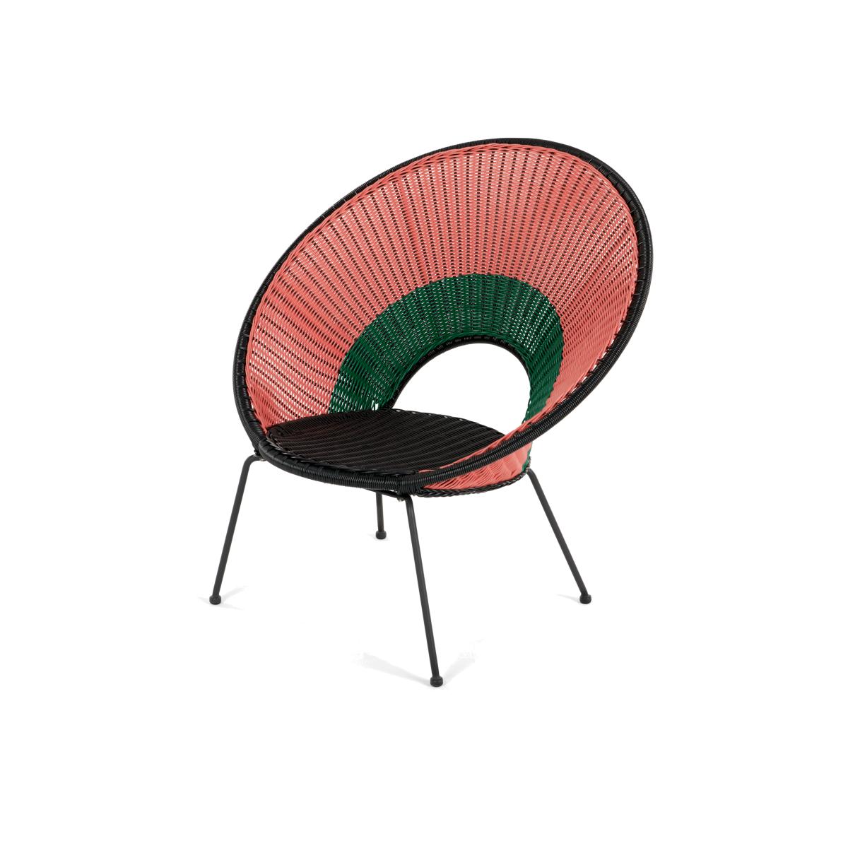 Yuri Garden Lounge Chair, Multi Woven Pink – image 1